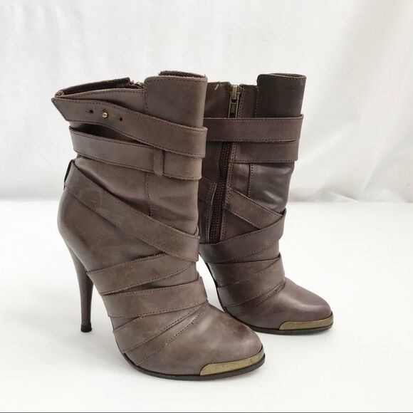 Joie Taupe Santo wrap Leather Boots size 5(35) - Picture 3 of 14